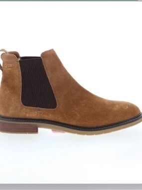Clarks Clarkdale Mens Brown Suede Slip On Chelsea Boots dark tan